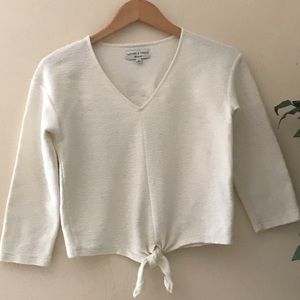 Madewell Texture & Thread Tie-Front Top